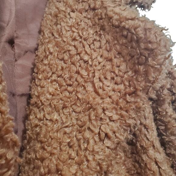 Audrey 3plus1 | Teddy Bear Super Soft Cozy Open Front Jacket with Pockets - Picture 6 of 9